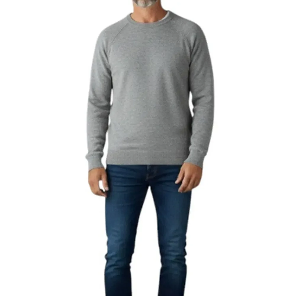 J. CREW Cotton Sweater Sz L Raglan Texture Cottage Streetwear Normcore Unisex
